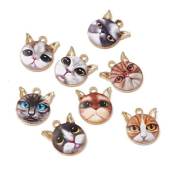 Rack Plating Alloy Enamel Pendants