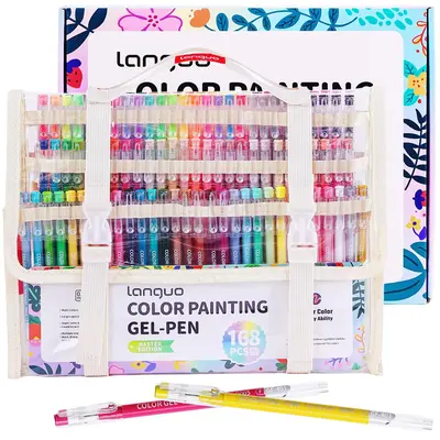 Color Painting Gel Pen Set, 45/72/99 Colors Gel Pen with Storage Box, Large Capacity Ink Pens, Art Supplies for Diary, Card, ...