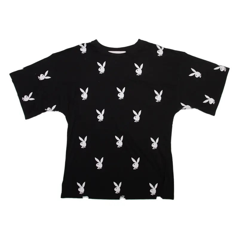PLAYBOY X Misguided Womens T-Shirt Black L