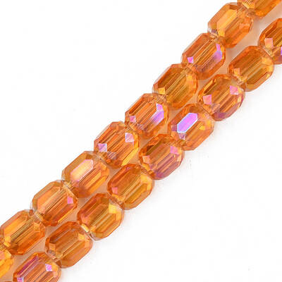 Electroplate Transparent Glass Beads Strands