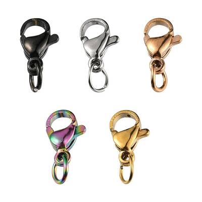 5Pcs 5 Colors 304 Stainless Steel Lobster Claw Clasps