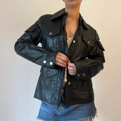 Gailard Leather Jacket - Medium Black Leather