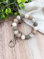Boho Style Beaded Keychain, Colorblock Beaded Wristlet Keychain, Fashion Accessories for Women & Men, Trendy All-match & Exqu...