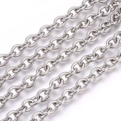 Tarnish Resistant 3.28 Feet 304 Stainless Steel Cable Chains
