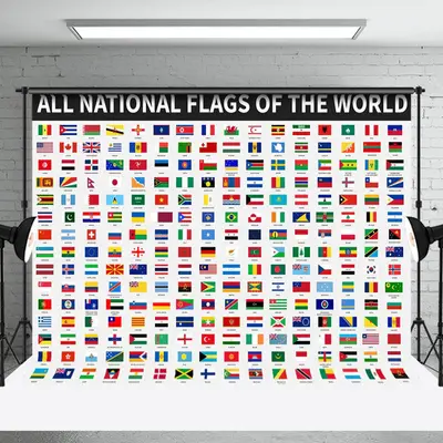 All National Flags Of The World Backdrop For Party - Aperturee