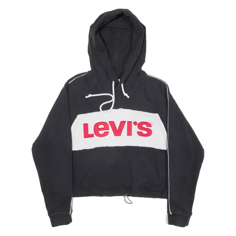 LEVI'S Cropped Womens Black Hoodie S