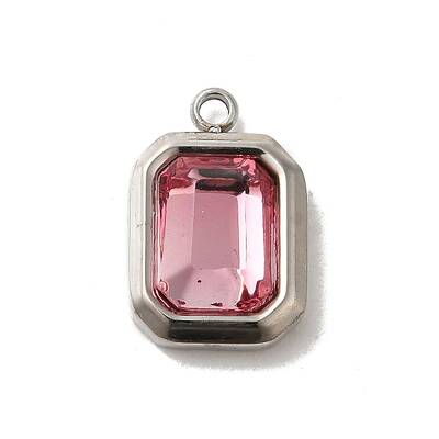 304 Stainless Steel Glass Pendants