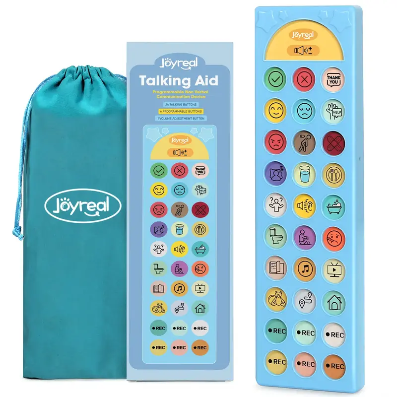 Joyreal AAC Communication Device for Autism with 6 Programmable Buttons & Adjustable Volume - Sensory Speech Therapy & Stroke...