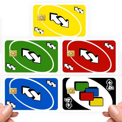 Draw 4 Reverse Custom Credit Card Cover Pop Culture Vinyl Skin Stickers