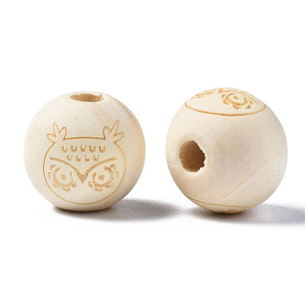 Unfinished Natural Wood European Beads