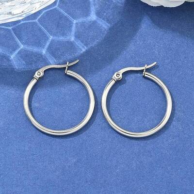 Tarnish Resistant 304 Stainless Steel Hoop Earrings