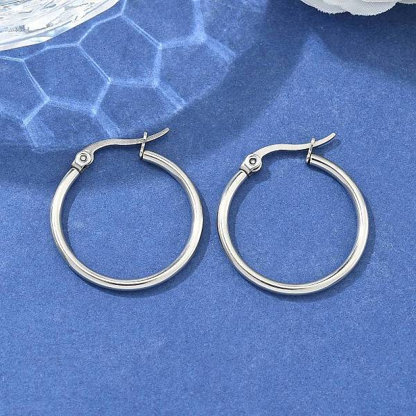 Tarnish Resistant 304 Stainless Steel Hoop Earrings
