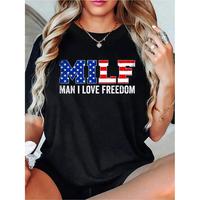 Patriotic American 4th Of July T-Shirt Designs For Women - Soft Cotton Graphic Tees Summer Outfits And Crop Tops