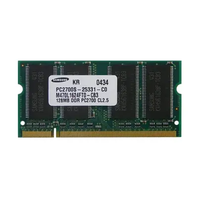 Samsung M470L1624FT0-CB3 | 128MB DDR-333MHz PC2700 Non-ECC Unbuffered SODIMM CL2.5 1Rx16 2.5V 200-Pin Memory Module