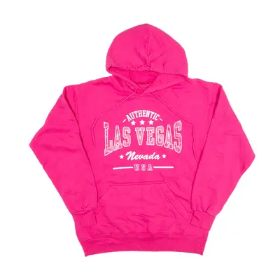 Las Vegas, Nevada Hoodie Pink Pullover Womens S