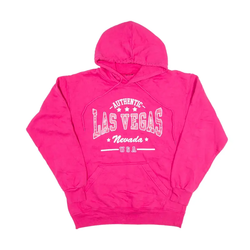 Las Vegas, Nevada Hoodie Pink Pullover Womens S
