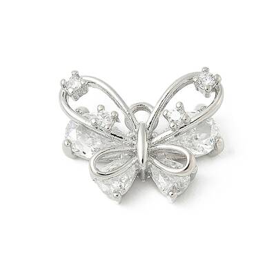 Brass Micro Pave Cubic Zirconia Pendants