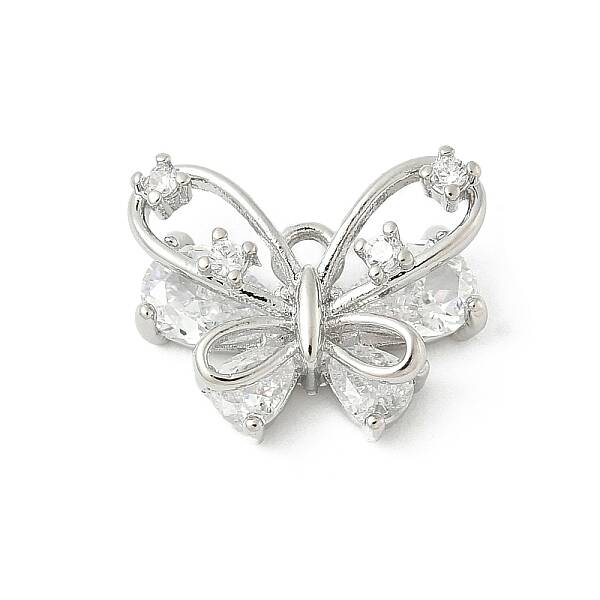 Brass Micro Pave Cubic Zirconia Pendants