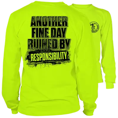Responsibility - Long Sleeve Hi-Vis T-Shirt