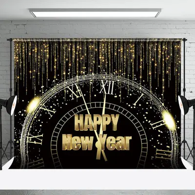 Golden Tassel Countdown New Year Photo Backdrop - Aperturee
