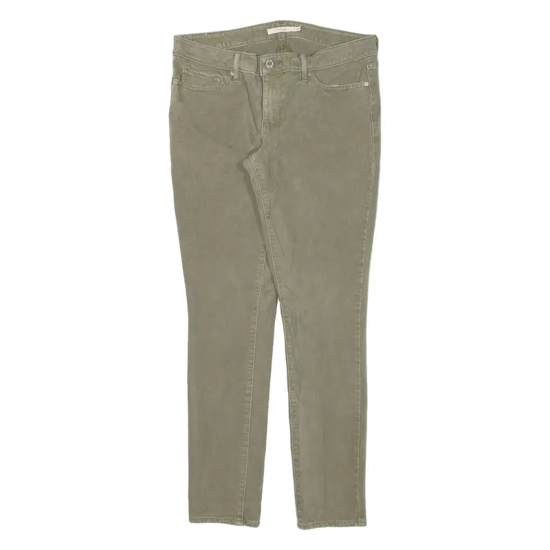 LEVI'S 711 Womens Trousers Green Slim Skinny W29 L28