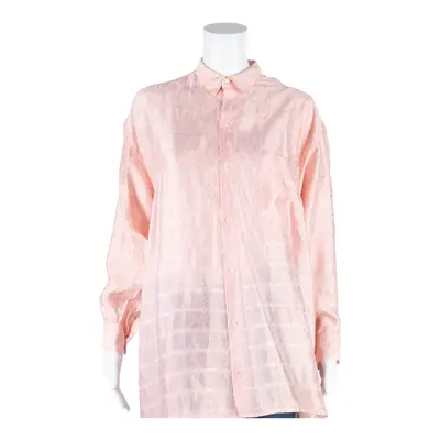 EQUIPMENT CO LTD Sparkle Shirt Pink Collared Long Sleeve Womens XL