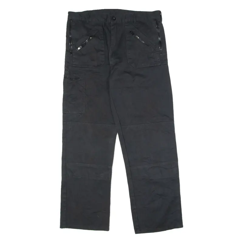DICKIES Workwear Mens Twill Trousers Black Regular Straight W36 L30