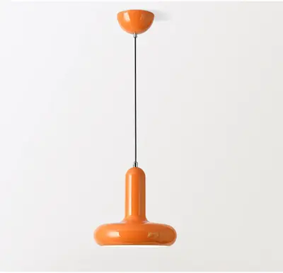 Table Bar Lamp Retro Bedroom Bedside Small Droplight | Color: Orange | Power: Three Colors