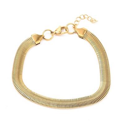 Unisex 304 Stainless Steel Herringbone Chain Bracelets