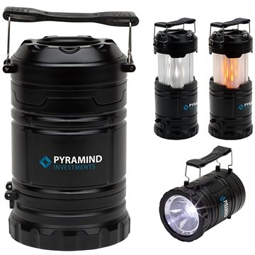25 Custom Sunfire 3-in-1 Camping Lantern - LED & Battery Powered
