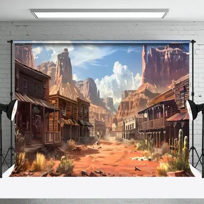 Aperturee Ancient Retro Town Mountain Sky Cloud Scene Backdrop, 3X2FT(1MX0.6M), 14 USD, natural scenery backdrops, NYHD1I99-M