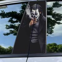 Clown Car Decals, 2 Pcs Decorative Car B-Pillar Stickers For All Models, Vinyl Waterproof Durable Car Door Trim Stickers