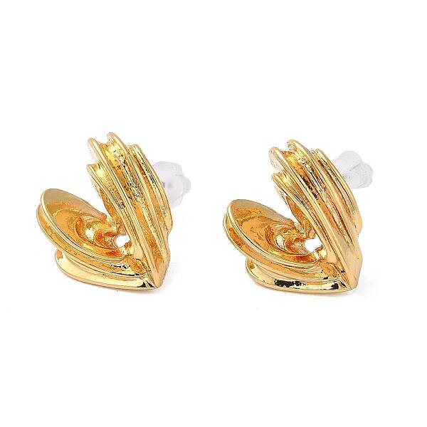 304 Stainless Steel Heart Stud Earrings for Women