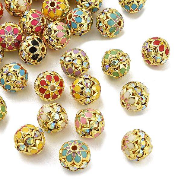 Brass Rhinestone Beads