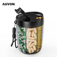 Pill Dispenser Bottle with 6 Compartments, Holds Lots of Supplement with Anti-Mixing&Wide Opening Design For Easy Use, with 2...