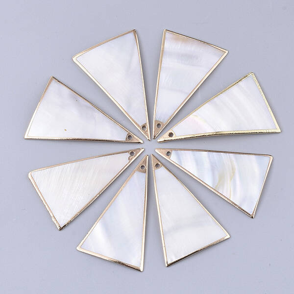 Electroplate Freshwater Shell Big Pendants
