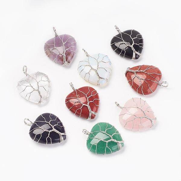 Natural & Synthetic Mixed Stone Pendants