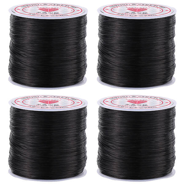 4 Rolls Flat Elastic Crystal String