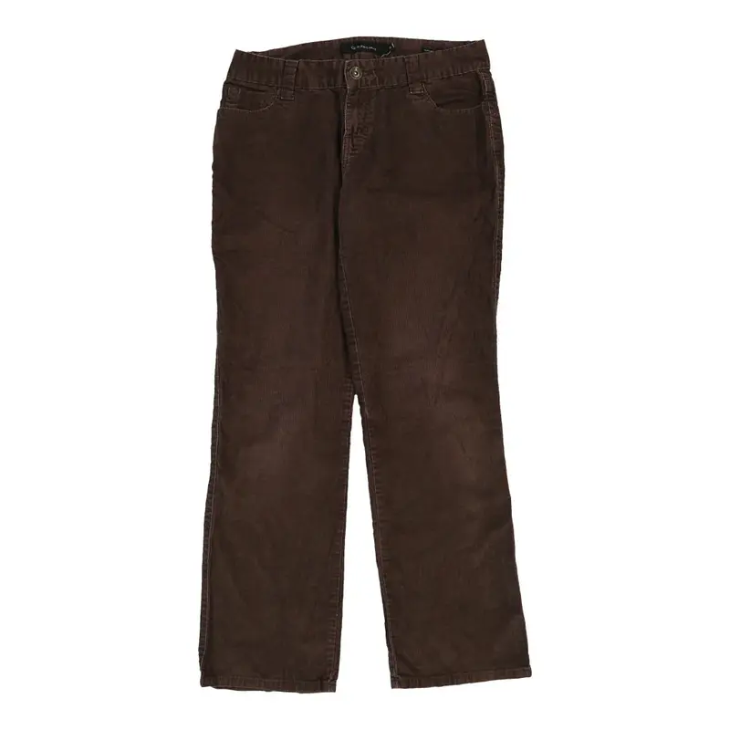 Calvin Klein Jeans Cord Trousers - 32W UK 10 Brown Cotton