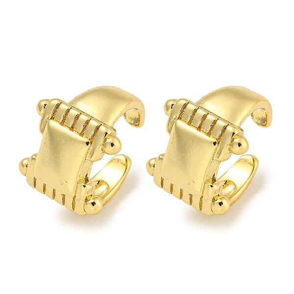 Brass Cuff Earrings