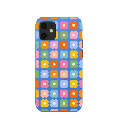 Electric Blue Petal Pop iPhone 12 Mini Case