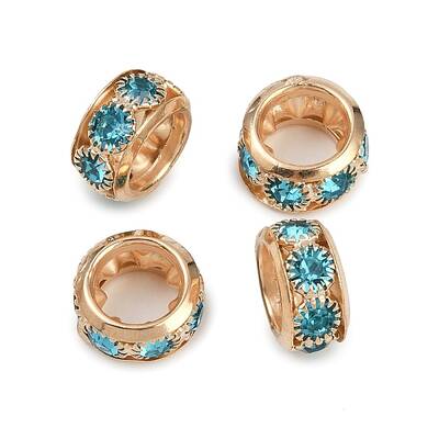 Brass Rhinestone Beads