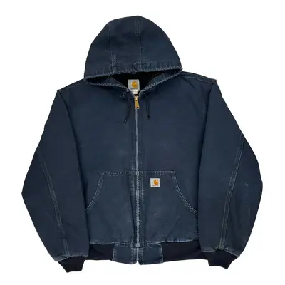 Carhartt Oversized Jacket - Large Blue Polyester