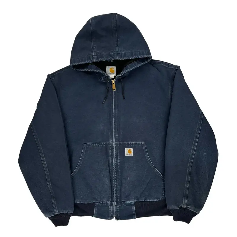 Carhartt Oversized Jacket - Large Blue Polyester