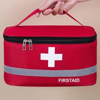 Emergency First Aid Kit Storage Bag, 1 Count Portable Large Capacity Medical Bag, Household Outdoor Camping Hiking Fabric Sto...