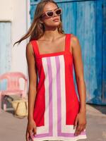 Women's Striped Print Tank Dress, Casual Sleeveless Short Dress for Spring & Fall, Ladies Clothes for Daily Wear