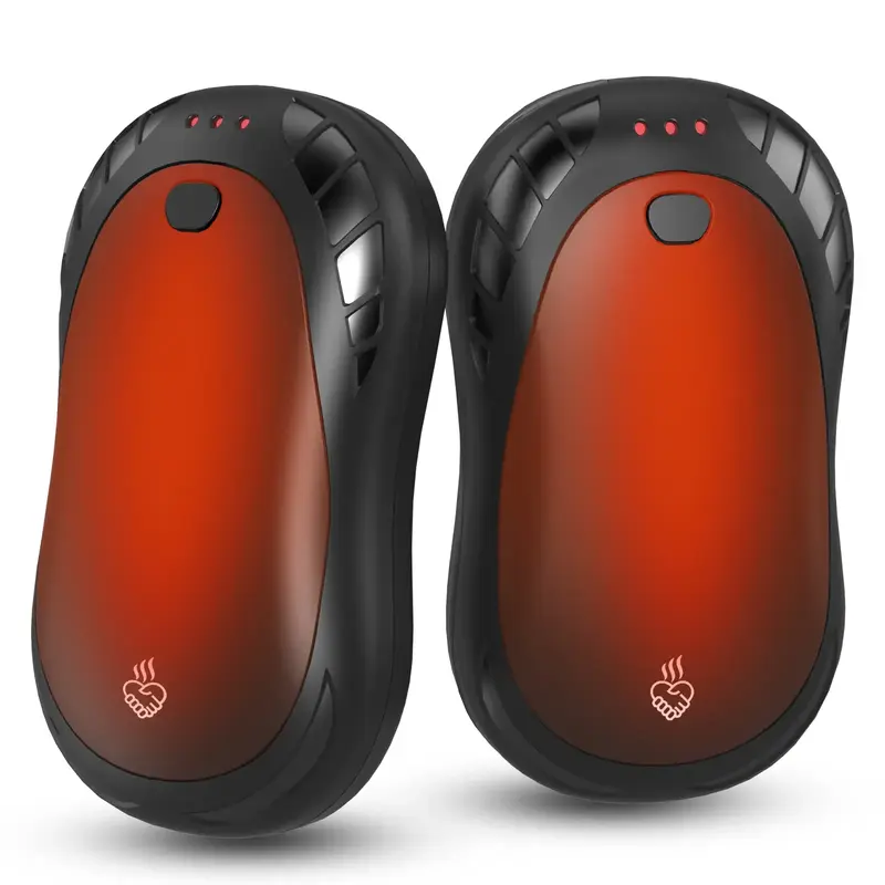 Rechargeable Portable Hand Warmer, 2 Counts Reusable Hand Warmer, Rechargeable Hand Warmer for Men & Women Use