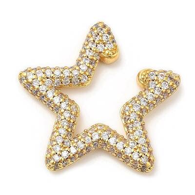 Crystal Rhinestone Star Cuff Earrings