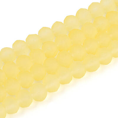 Baking Paint Frosted Glass Beads Strands