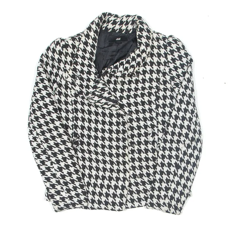 H&M Jacket Black Houndstooth Womens M